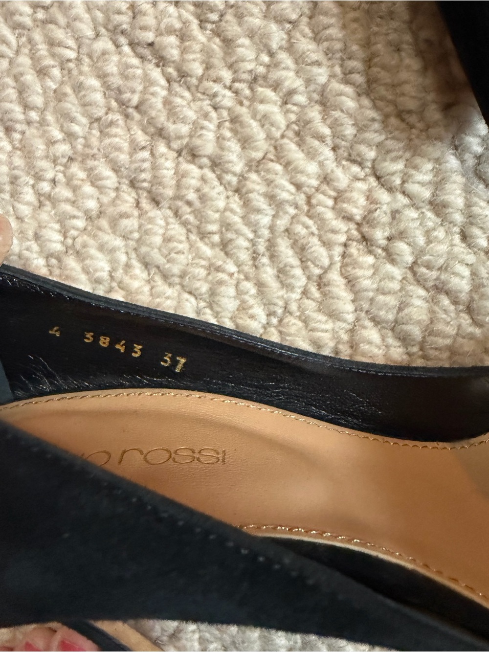 Sergio Rossi Black Suede Pointed-Toe Pumps - Picture 6 of 6